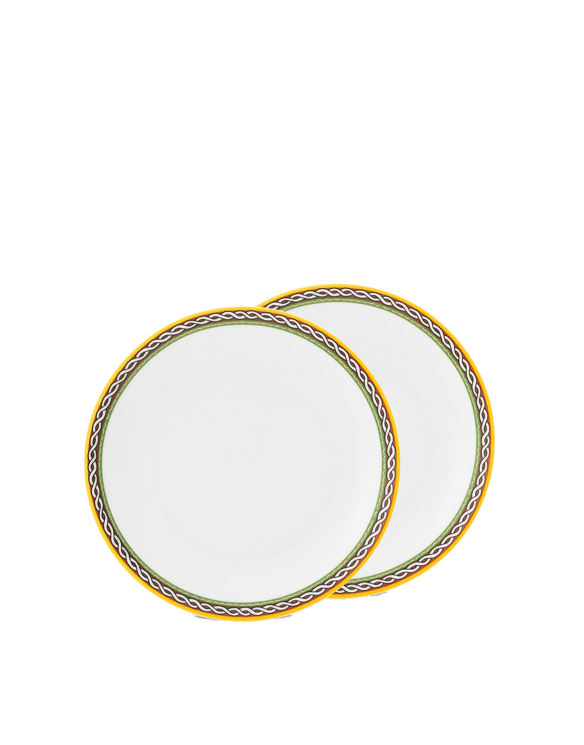 Dolce&Gabbana Casa Carretto Siciliano Set of 2 Porcelain Dessert Plates - 19 cm