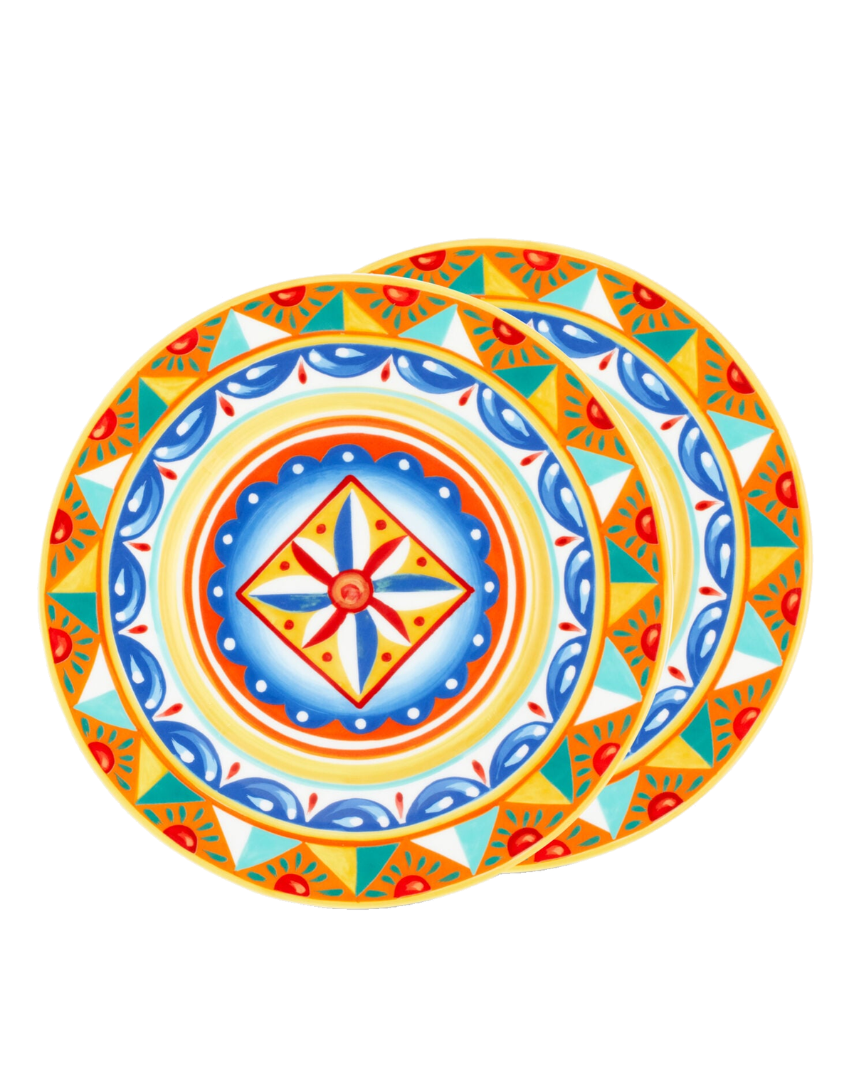 Dolce&Gabbana Casa Carretto Siciliano Set of 2 Fine Porcelain Dinner Plates - 28 cm