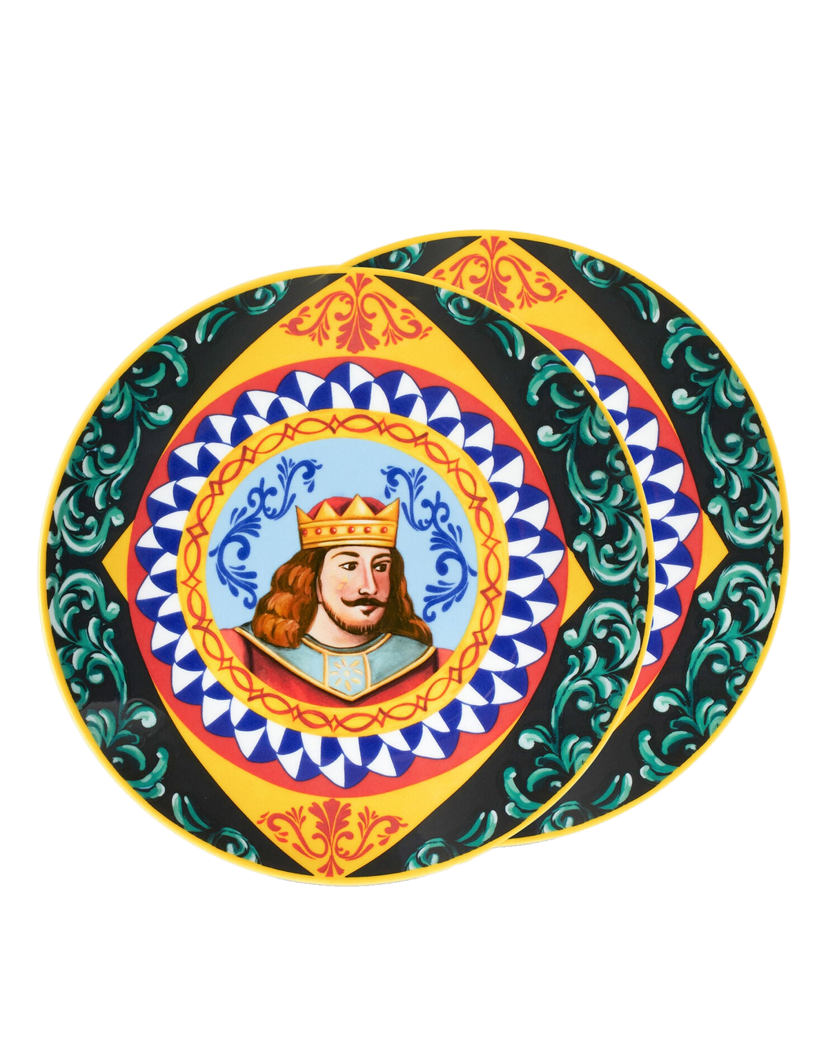 Dolce&Gabbana Casa Carretto Siciliano Set of 2 Porcelain Dinner Plates - 26 cm