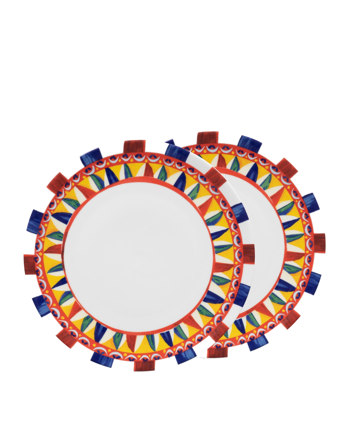 Dolce&Gabbana Casa Carretto Siciliano Set of 2 Porcelain Dinner Plates - 26 cm
