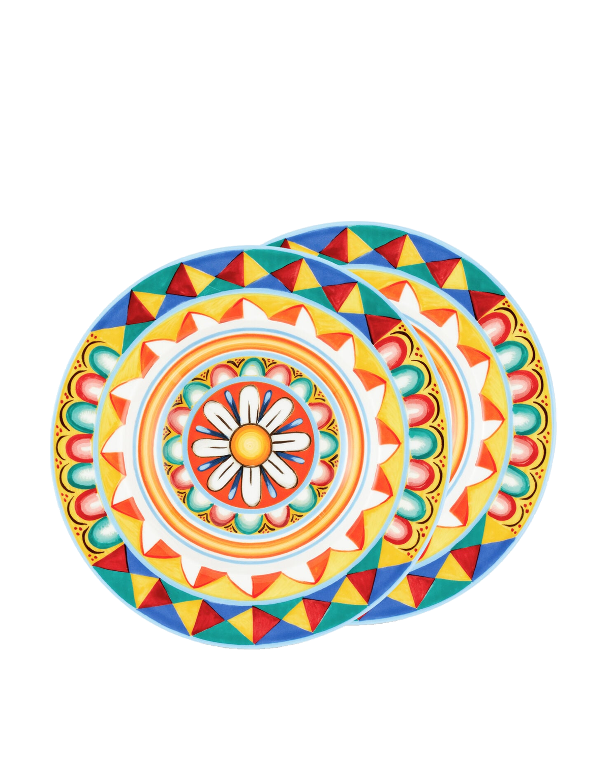 Dolce&Gabbana Casa Carretto Siciliano Set of 2 Fine Porcelain Soup Plates - 25 cm