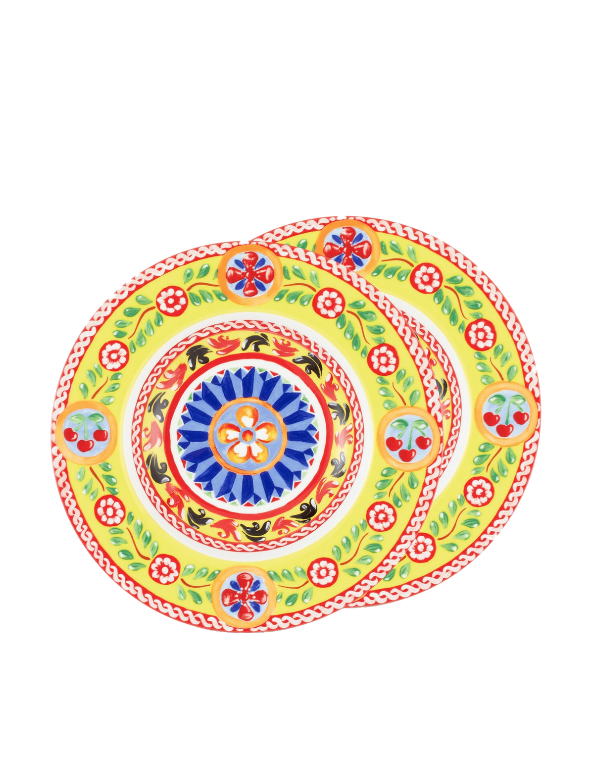 Dolce&Gabbana Casa Carretto Siciliano Set of 2 Fine Porcelain Soup Plates - 25 cm