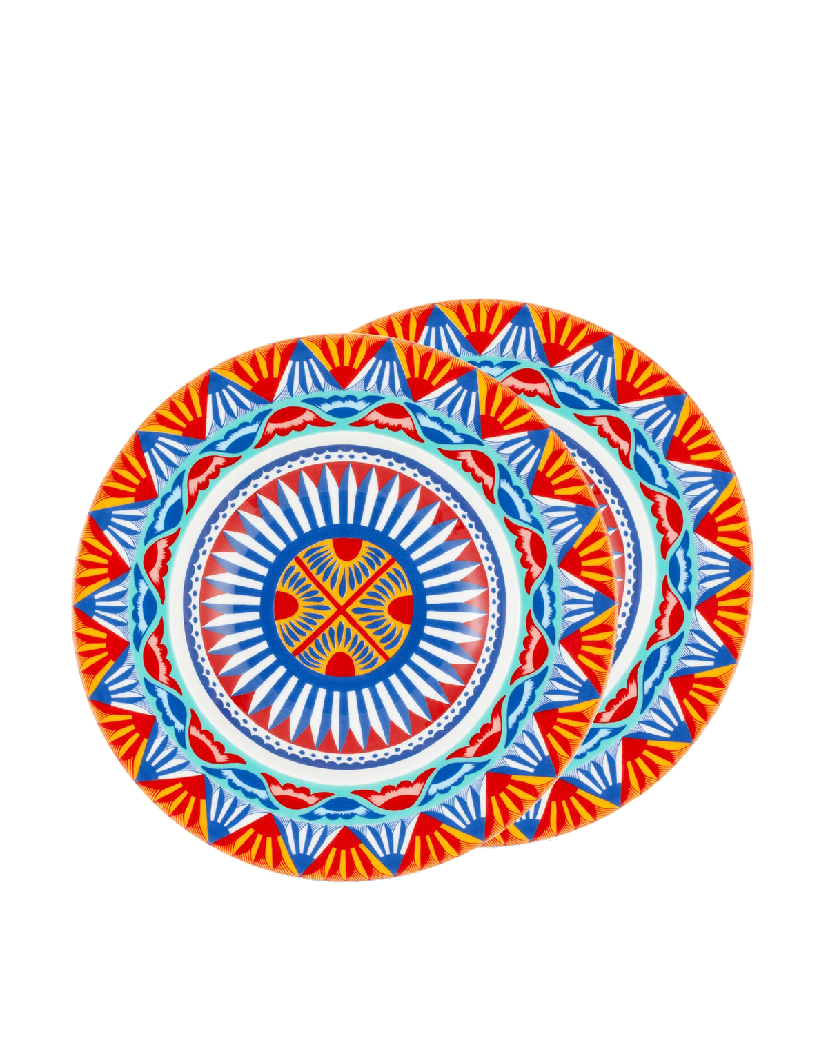 Dolce&Gabbana Casa Carretto Siciliano Set of 2 Fine Porcelain Soup Plates - 25 cm
