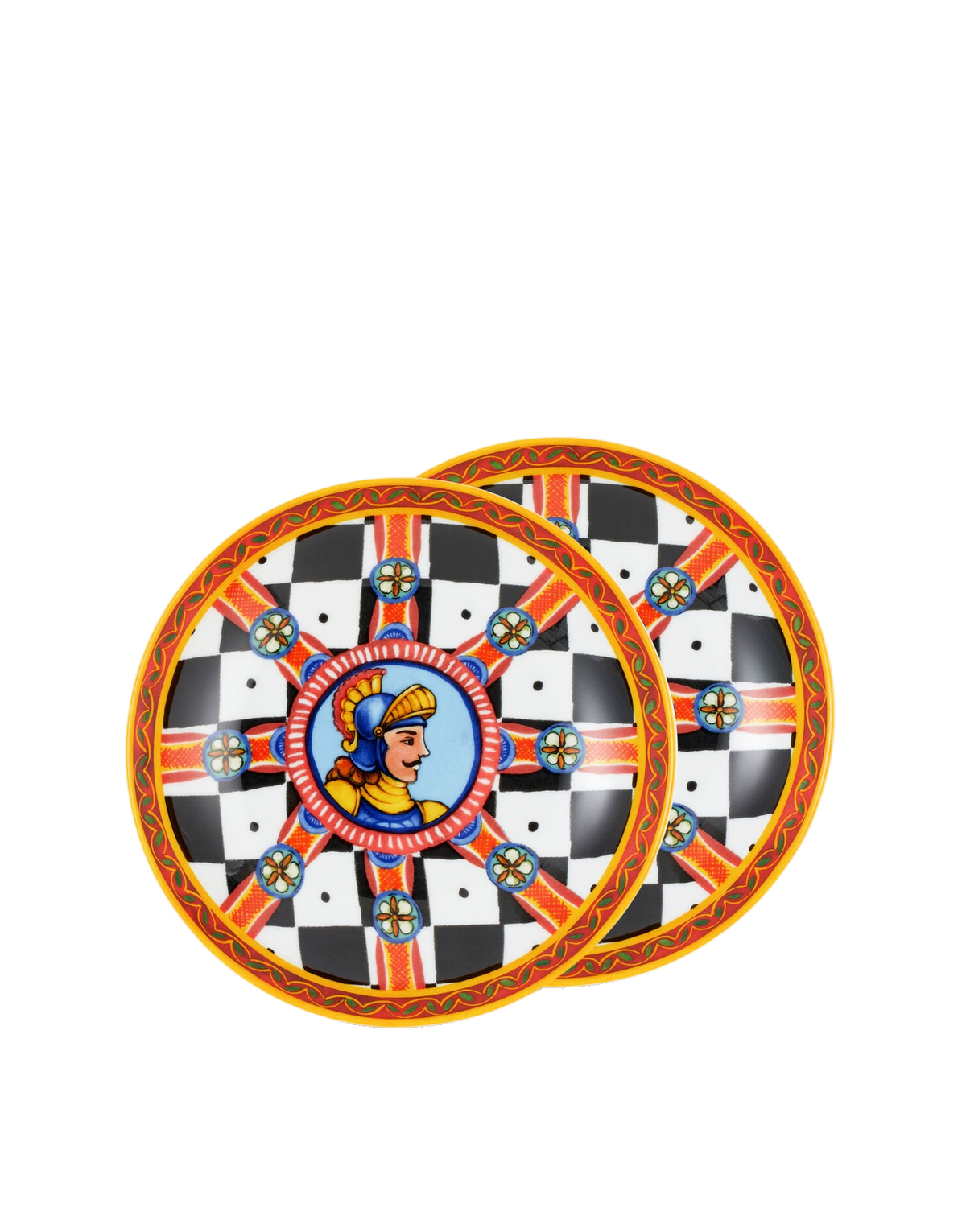 Dolce&Gabbana Casa Carretto Siciliano Set of 2 Porcelain Soup Plates - 20 cm