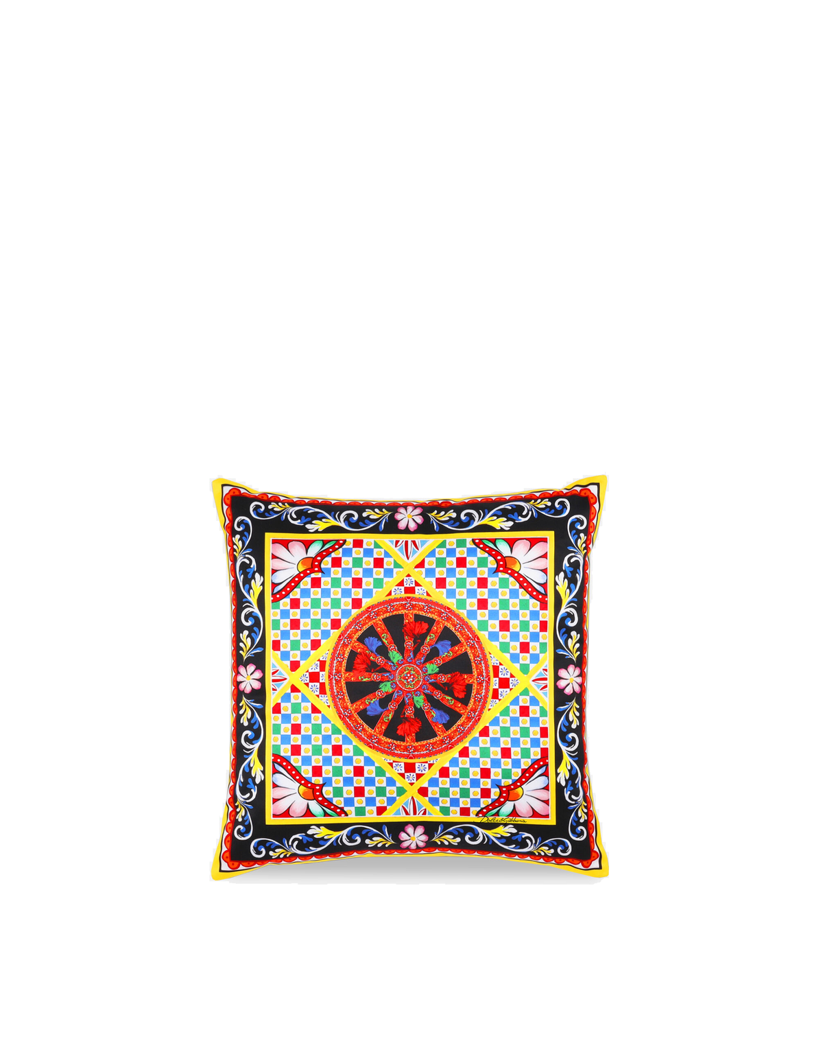 Dolce&Gabbana Casa Carretto Siciliano Cotton Duchesse Cushion - 45 x 45 cm