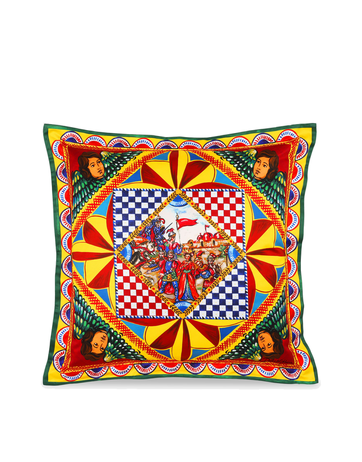 Dolce&Gabbana Casa Carretto Siciliano Cotton Duchesse Cushion - 60 x 60 cm