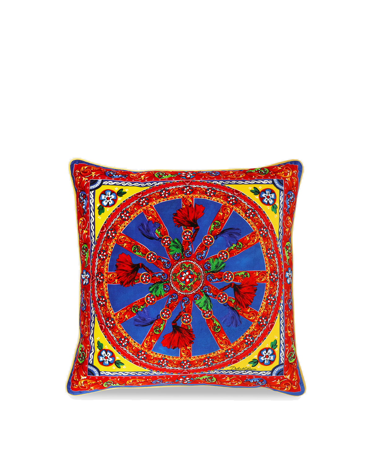 Dolce&Gabbana Casa Carretto Siciliano Velvet Cushion - 60 x 60 cm