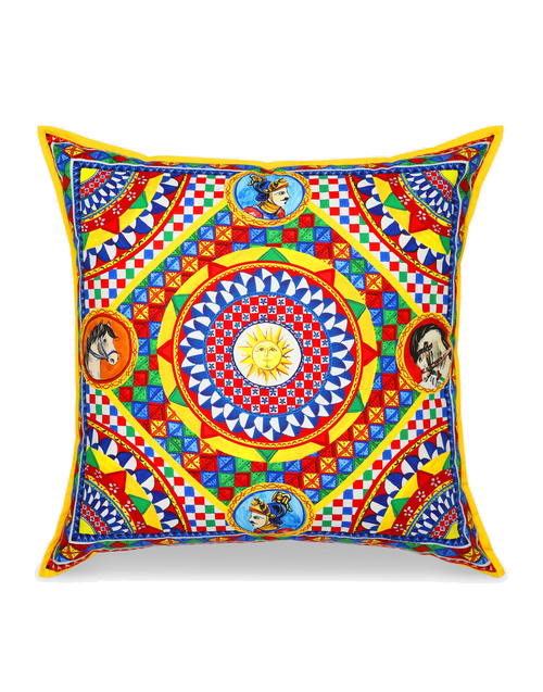 Dolce&Gabbana Casa Carretto Siciliano Canvas Cushion - 90 x 90 cm