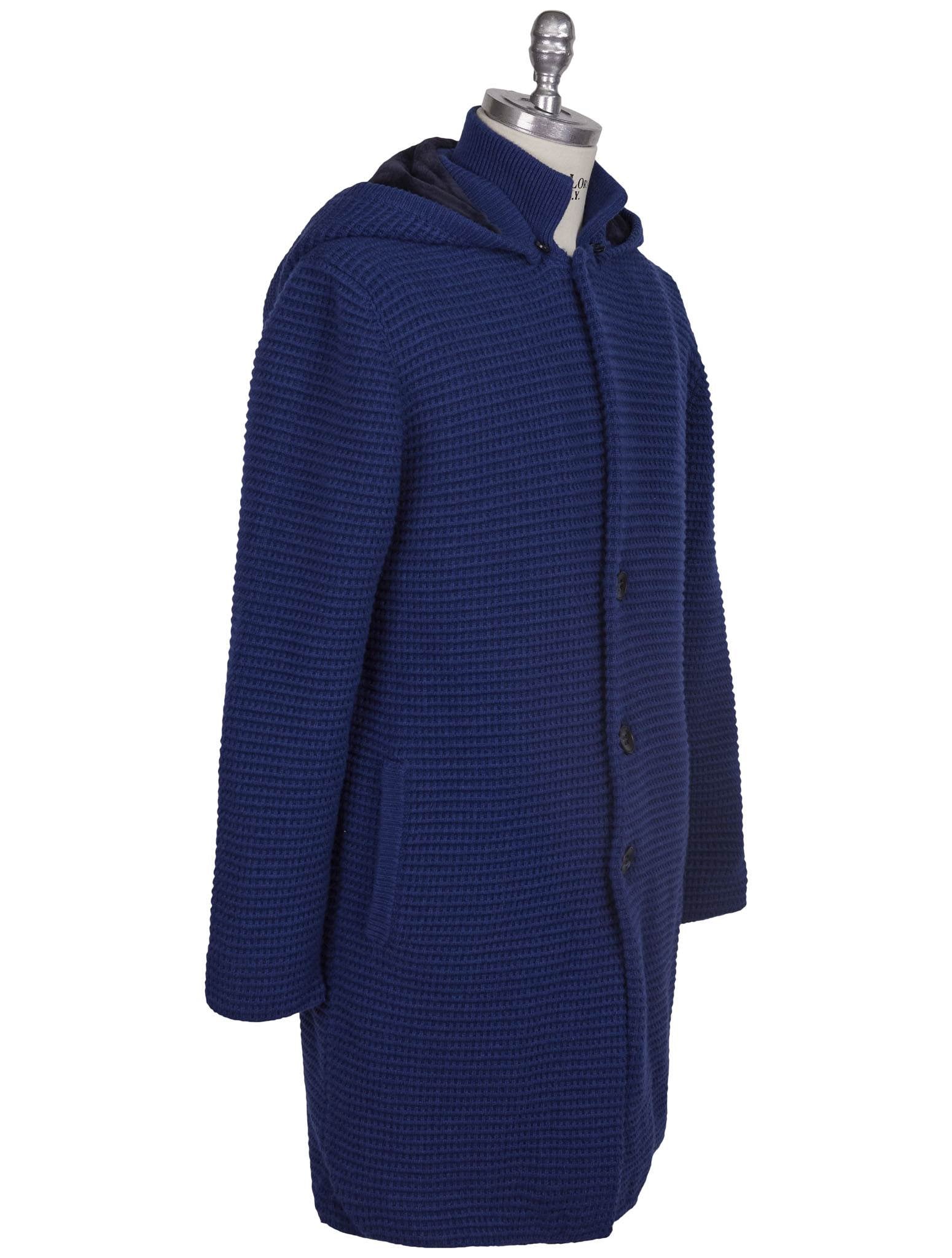 Kiton Blue Cashmere Mink Fur Coat Cardigan - view 2