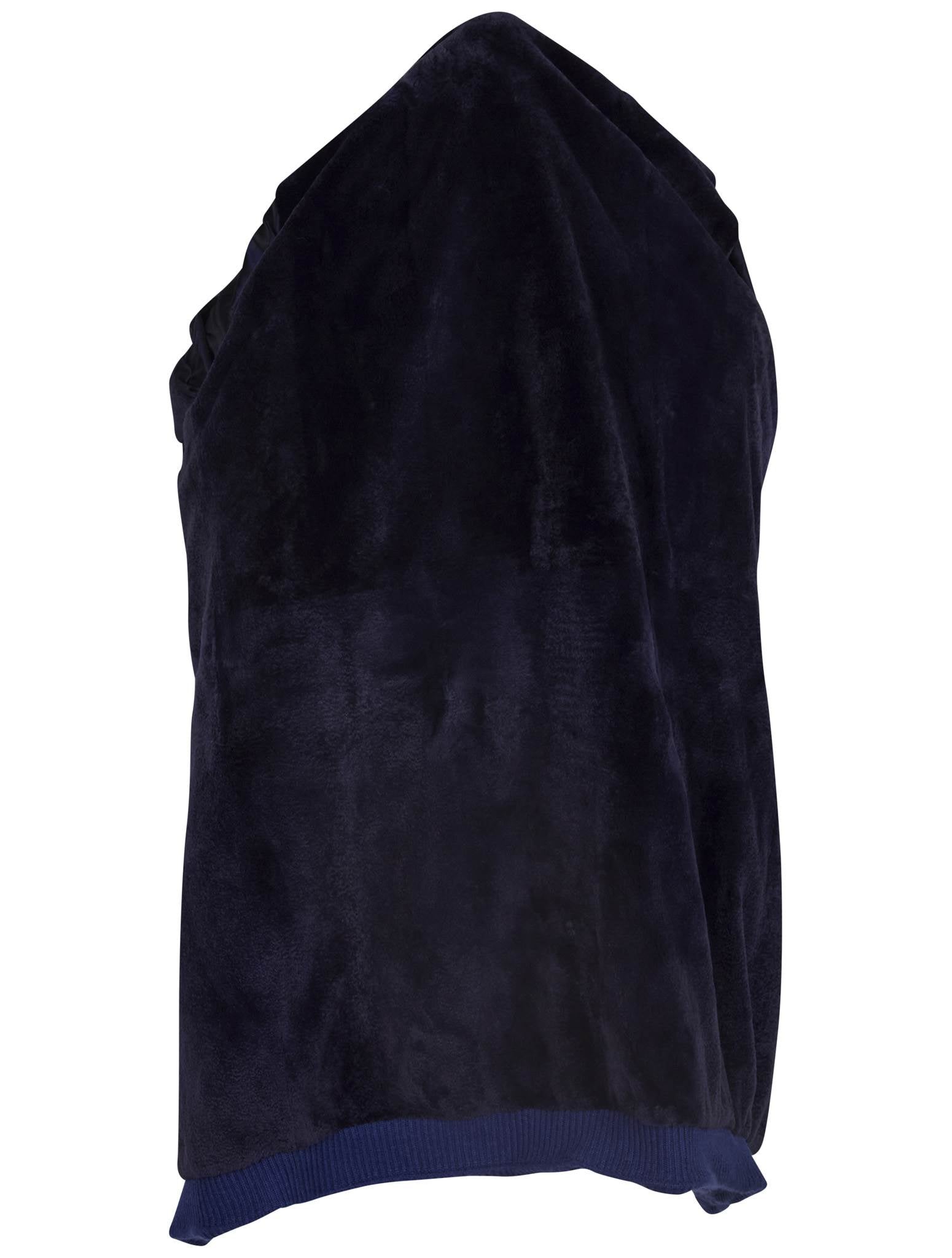 Kiton Blue Cashmere Mink Fur Coat Cardigan - view 5