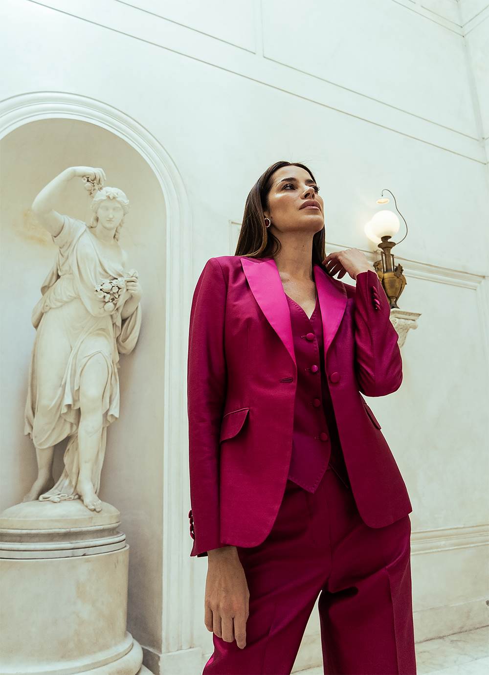 Kiton Fuchsia Silk Cotton Tailleur  Womens - view 3