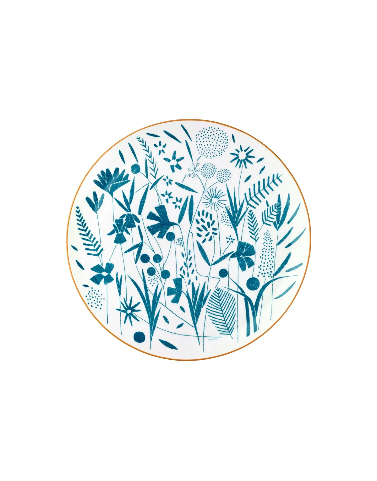 Hermès A walk in the Garden Tart platter — 32 cm, white background