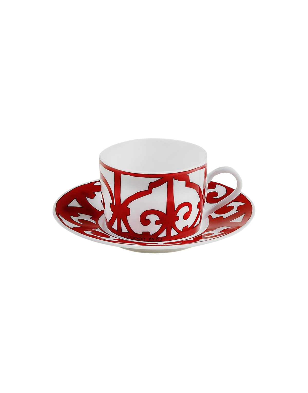 Hermès Balcon du Guadalquivir Tea cup and saucer — 16 cl, white background
