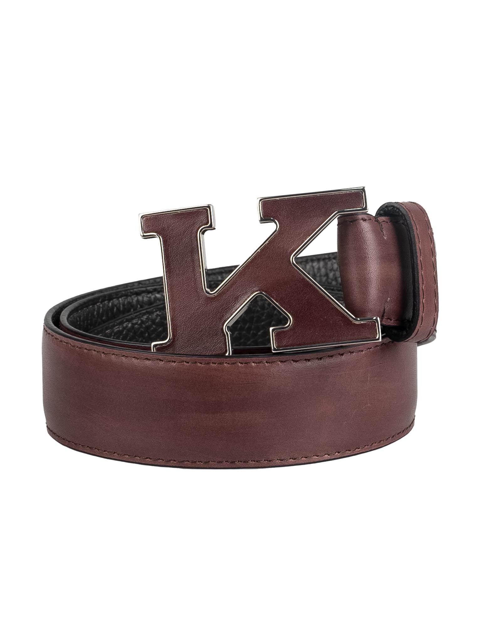 Kiton Burgundy Leather Belt