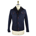 Kiton Dark Blue Cotton Ea Coat