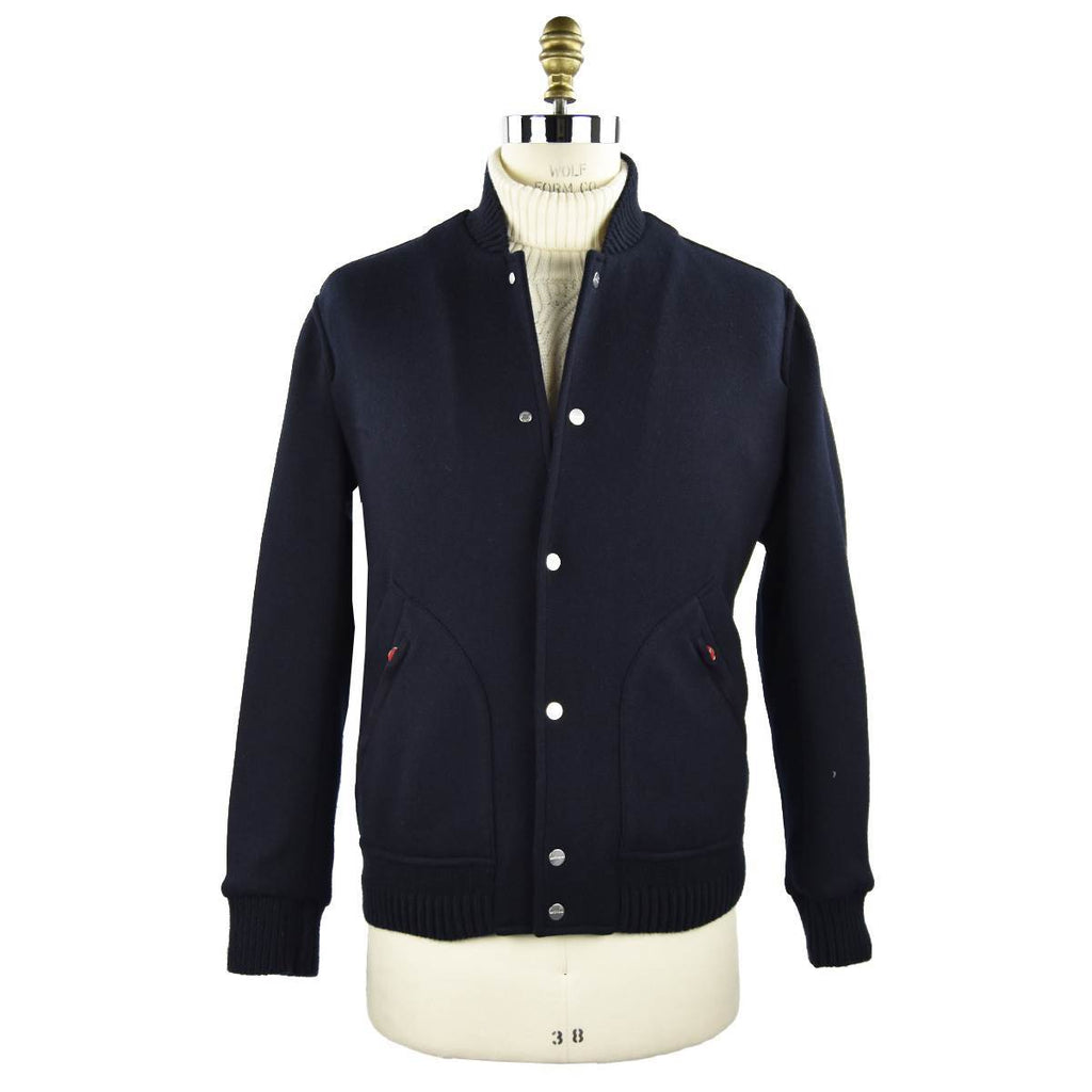 Kiton Dark Blue Wool Cashmere Pa Coat - view 5