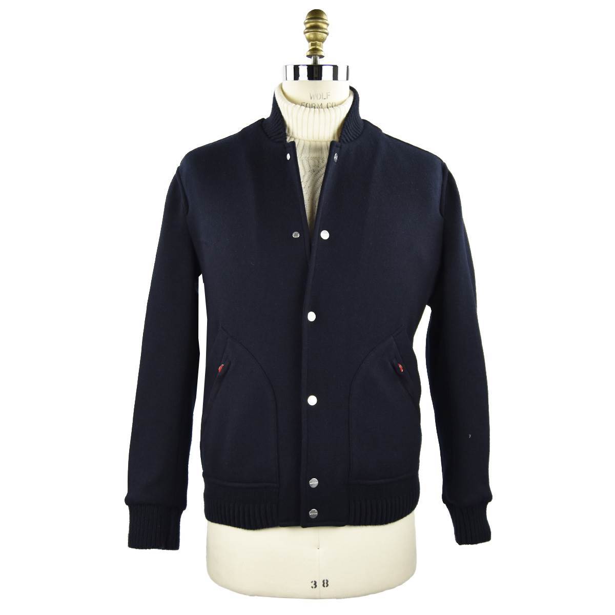 Kiton Dark Blue Wool Cashmere Pa Coat - view 5
