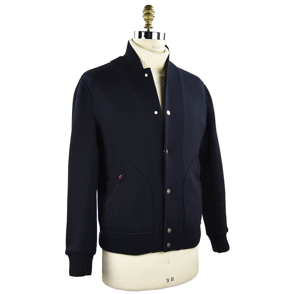 Kiton Dark Blue Wool Cashmere Pa Coat - view 2