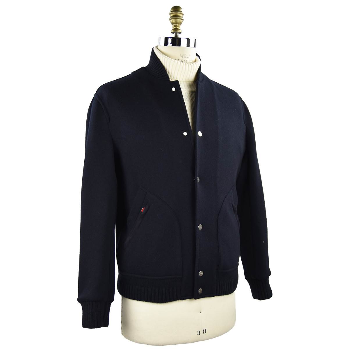 Kiton Dark Blue Wool Cashmere Pa Coat - view 2