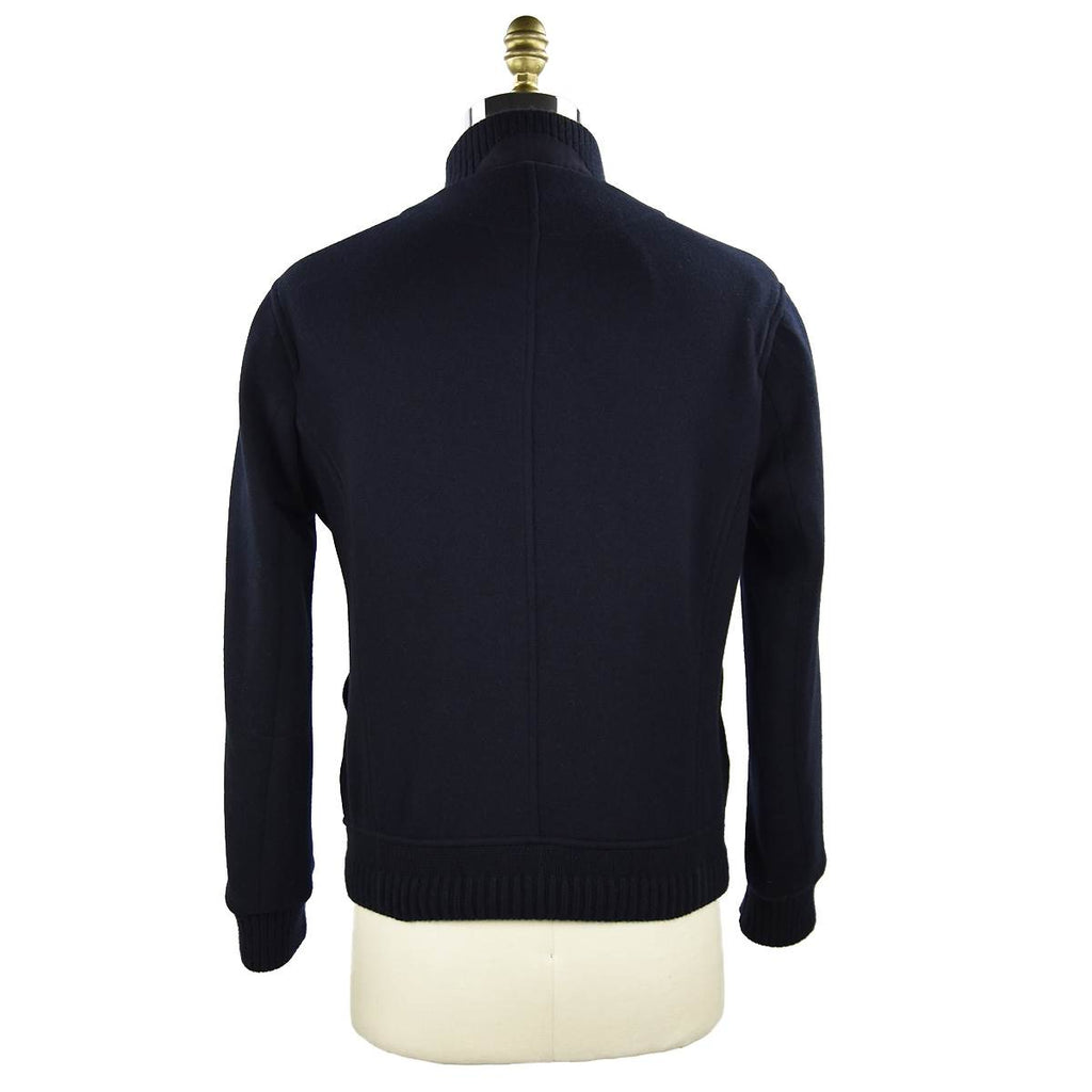 Kiton Dark Blue Wool Cashmere Pa Coat - view 4