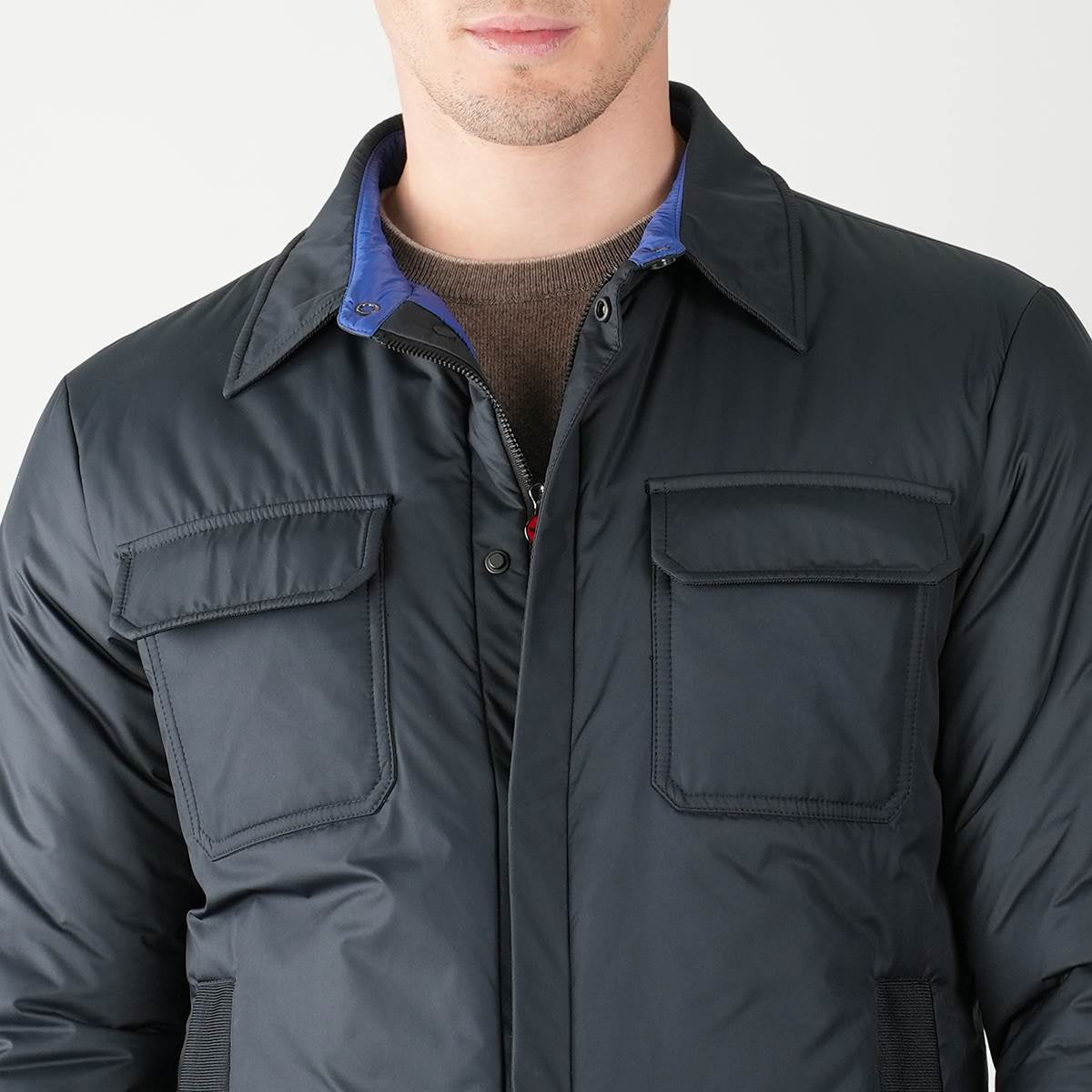 Kiton Blue Pl Coat Blue - view 14