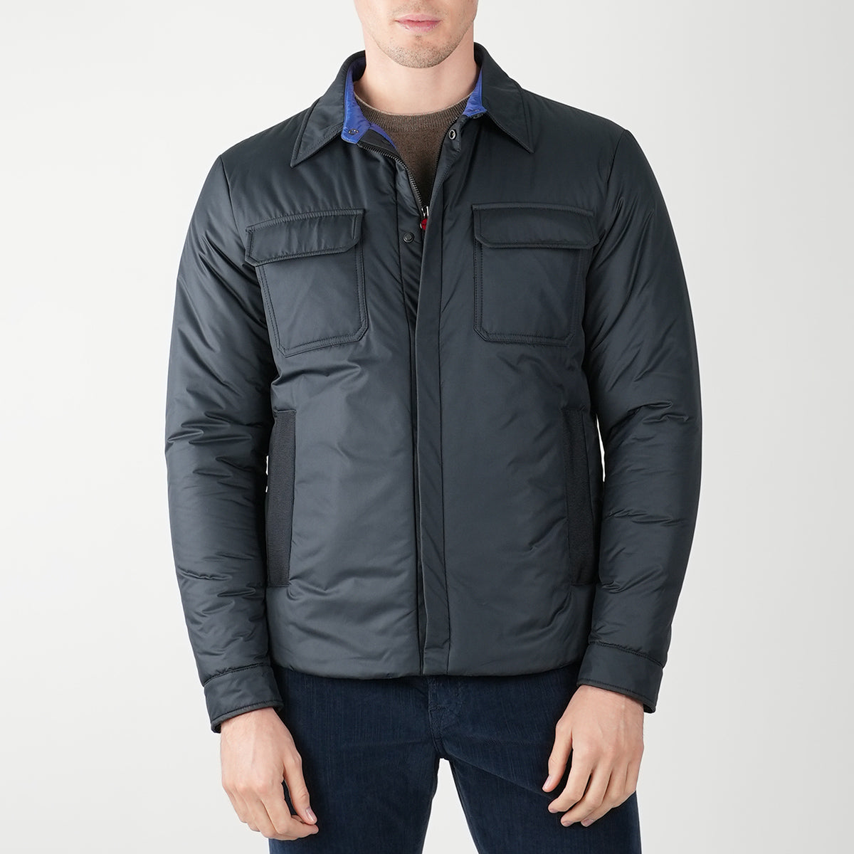 Kiton Blue Pl Coat Blue - view 3