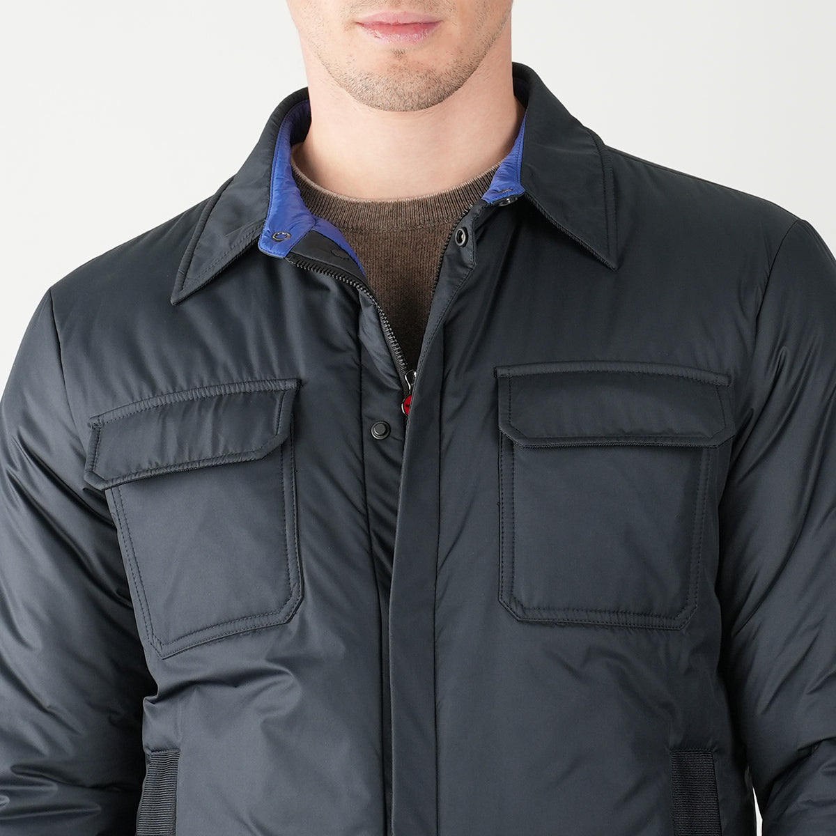 Kiton Blue Pl Coat Blue - view 7