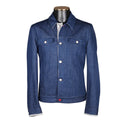 Kiton Light Blue Denim Cotton Coat