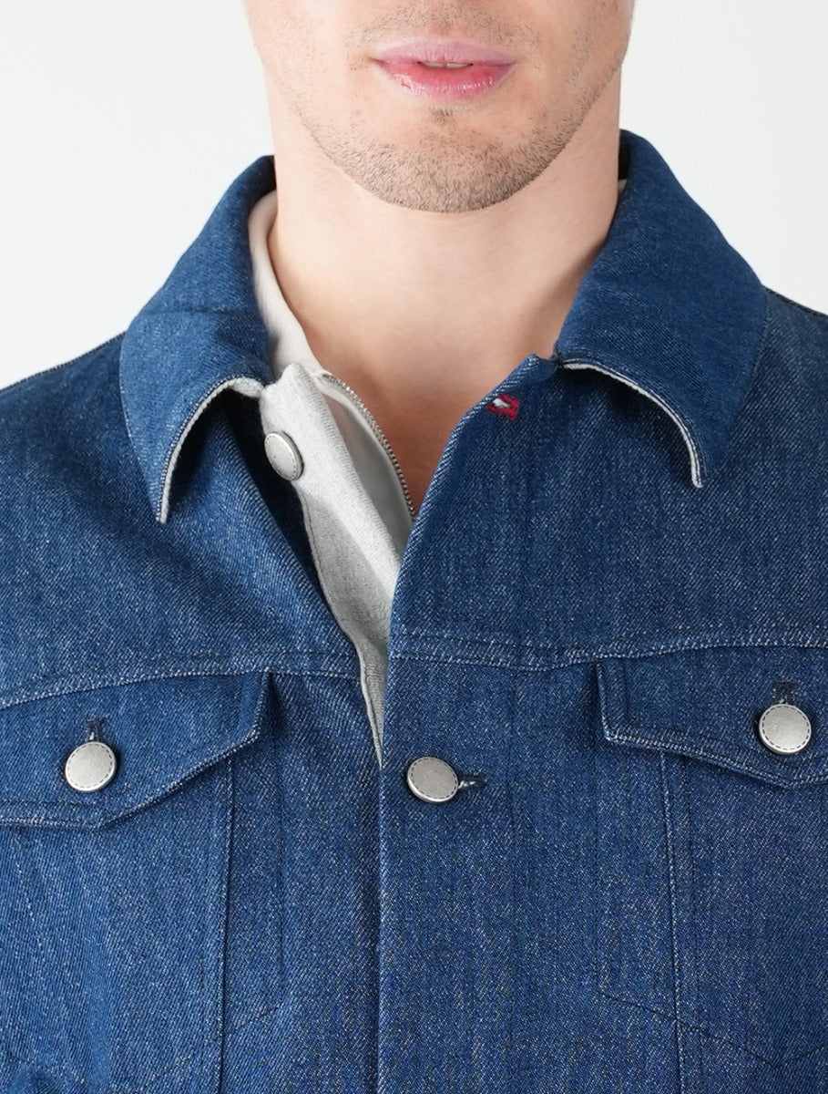 Kiton Light Blue Denim Cotton Coat - view 7