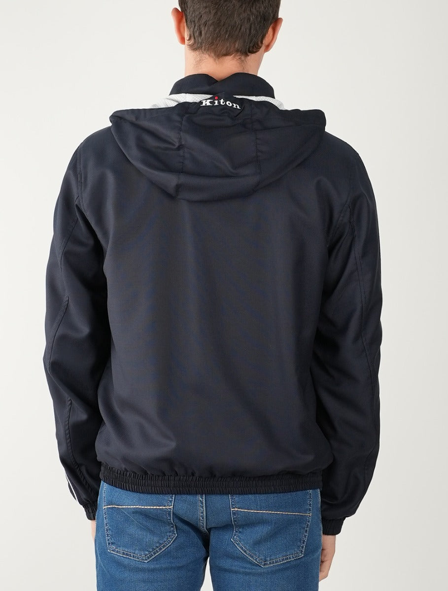 Kiton Blue Virgin Wool Pa Coat - view 6