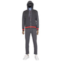 Kiton Gray Red Cotton Tracksuit
