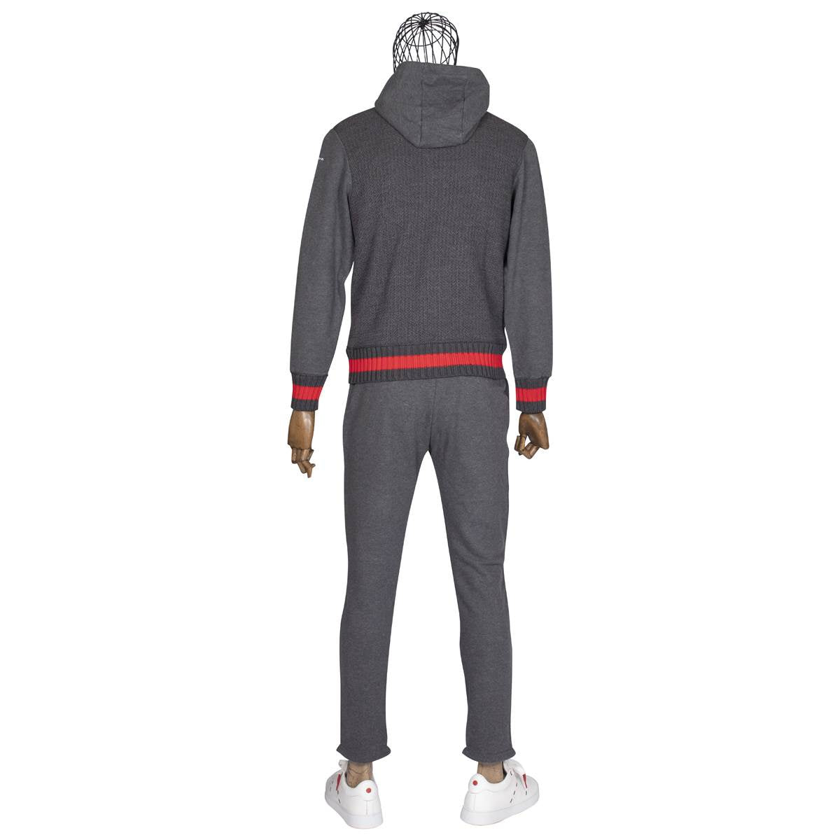 Kiton Gray Red Cotton Tracksuit - view 9