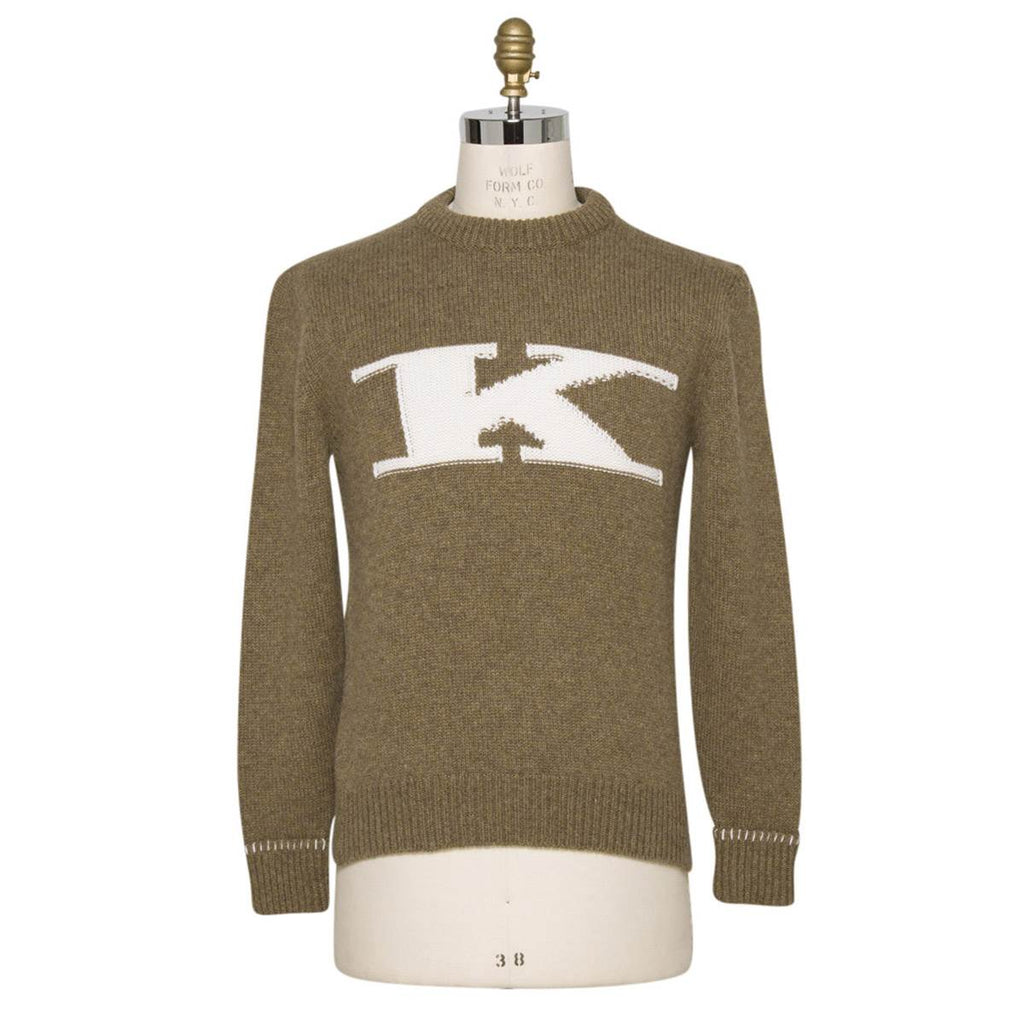 Kiton Light Brown Cashmere Crewneck Sweater
