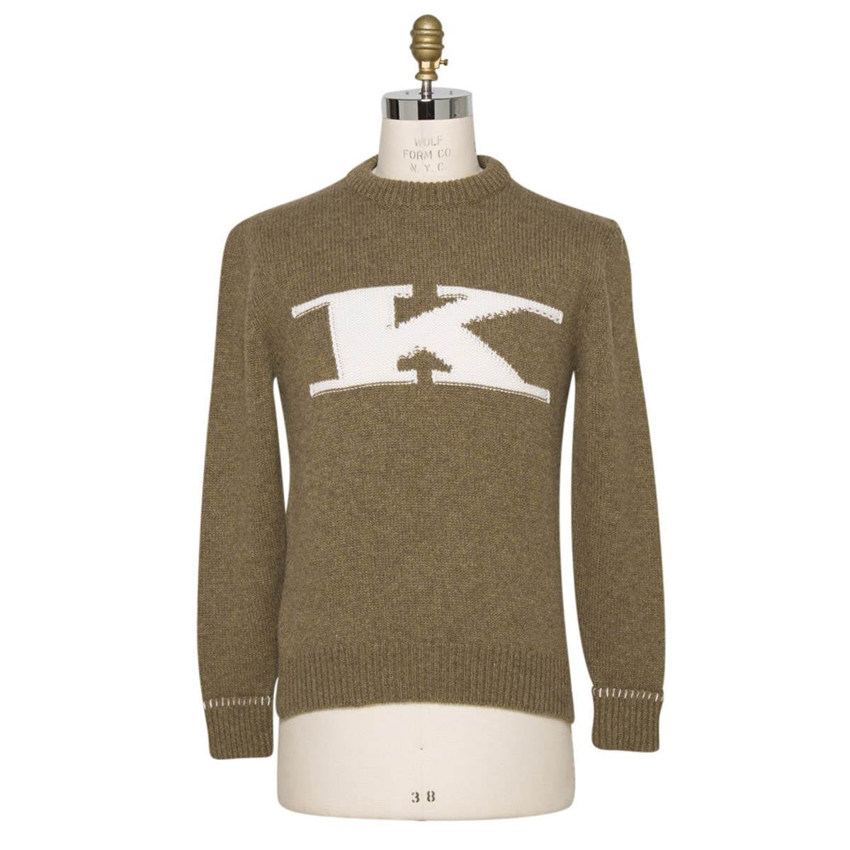 Kiton Light Brown Cashmere Crewneck Sweater