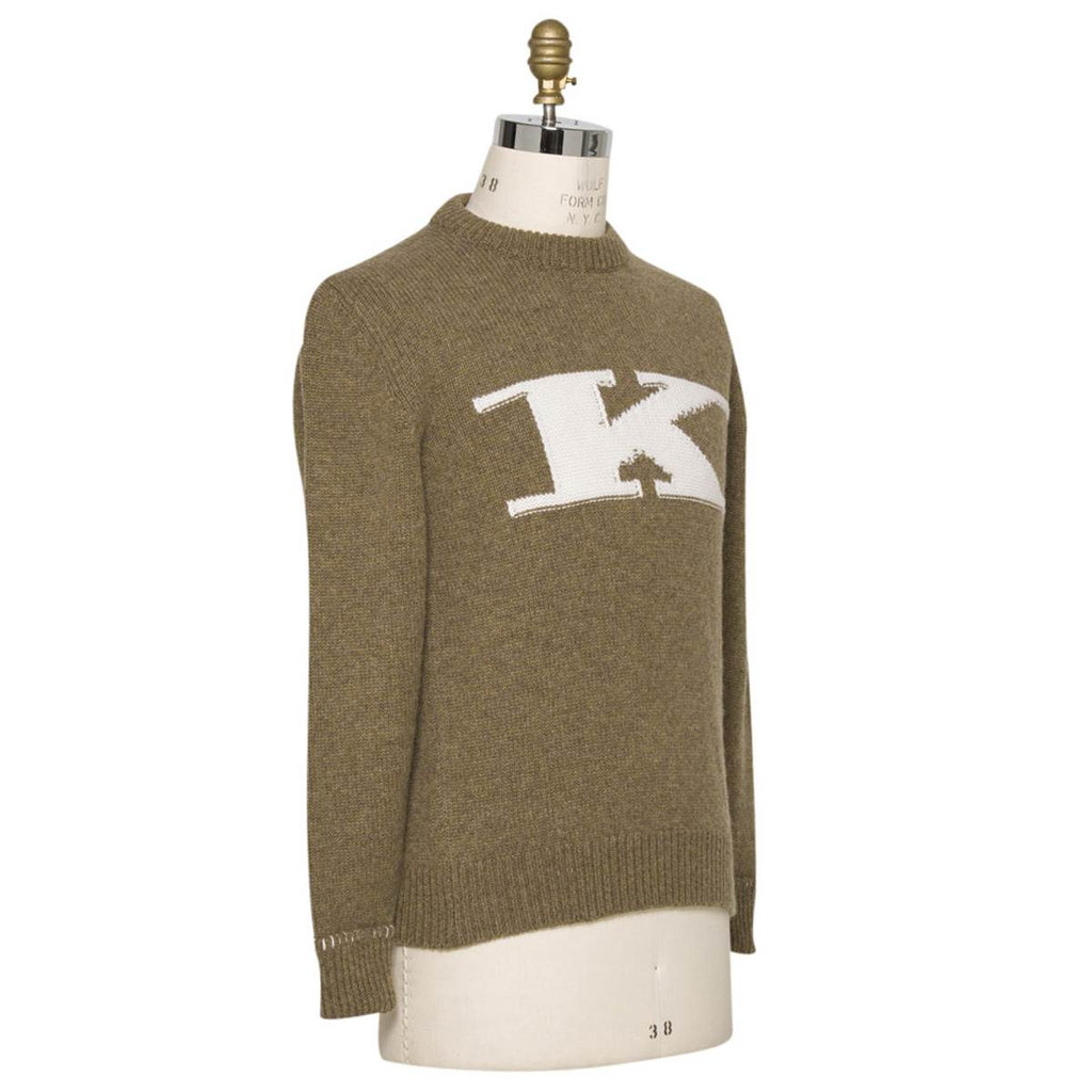 Kiton Light Brown Cashmere Crewneck Sweater — view 4