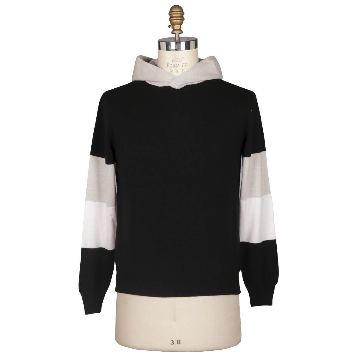 Kiton Multicolor Cashmere Hoodie Sweater