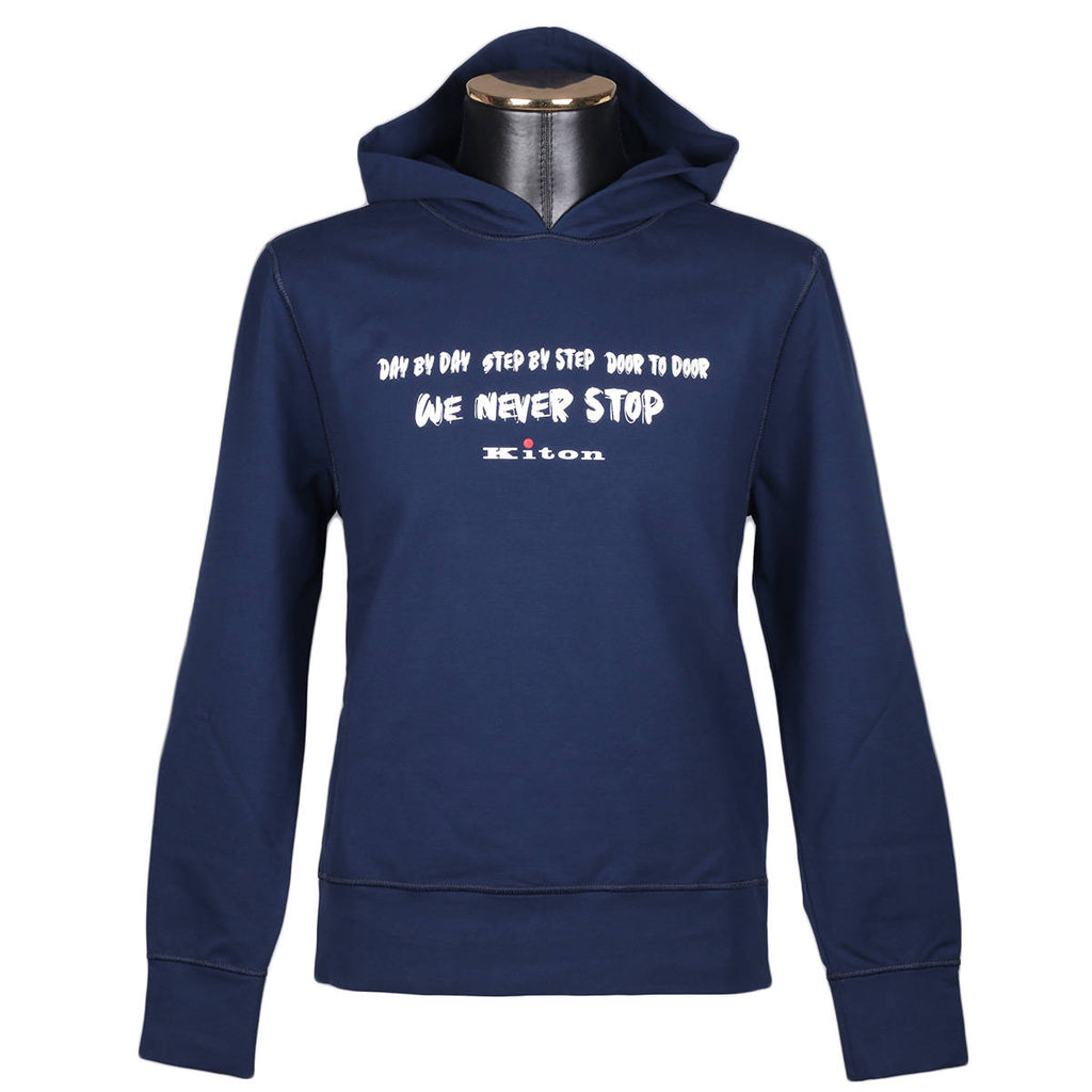 Kiton Blue Cotton Ea Sweater Blue - view 4
