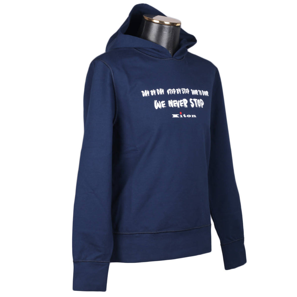 Kiton Blue Cotton Ea Sweater Blue - view 2