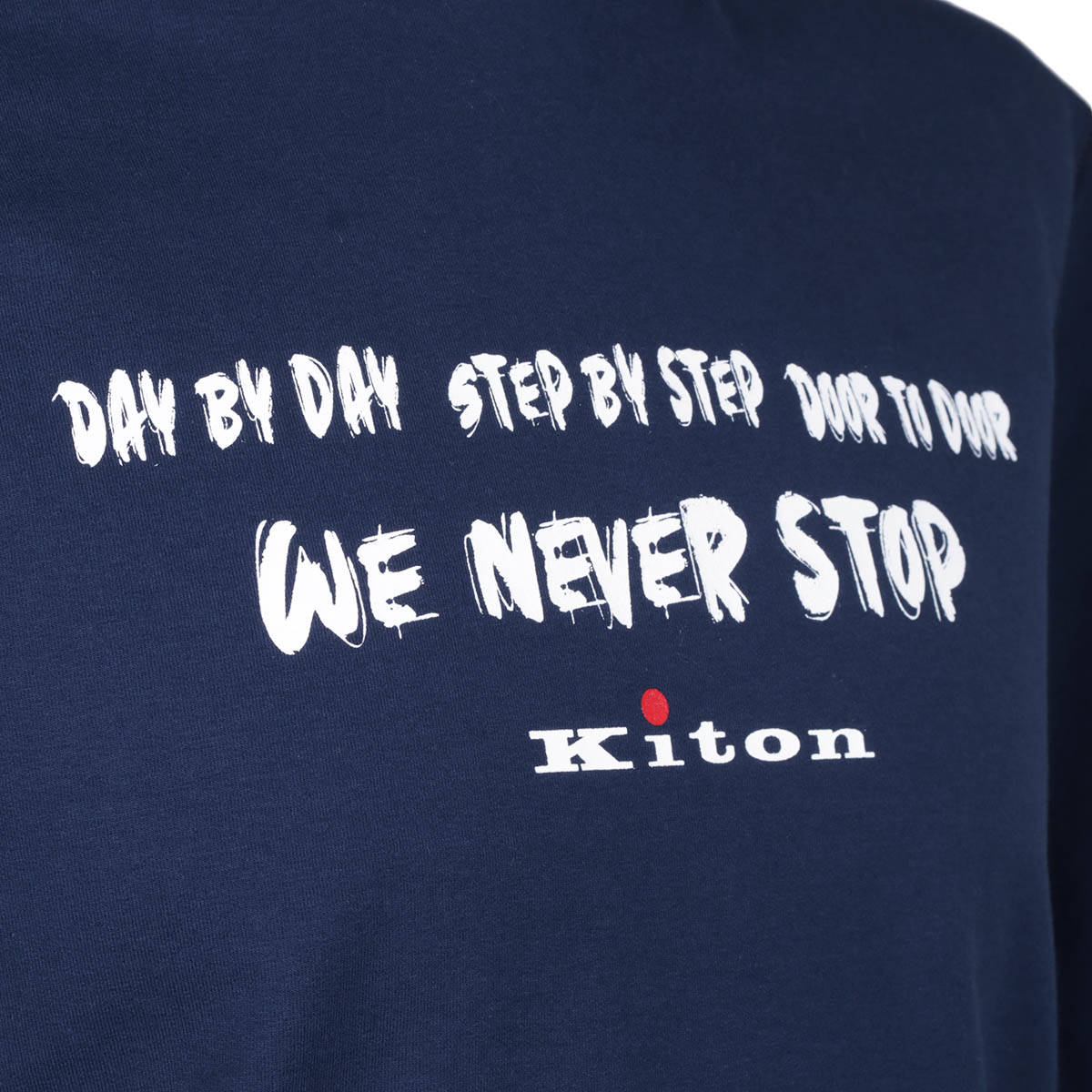 Kiton Blue Cotton Ea Sweater Blue - view 3