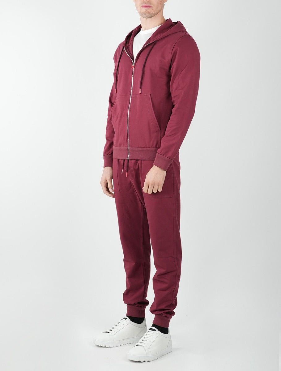 Kiton Burgundy Cotton Ea Tracksuit - view 4