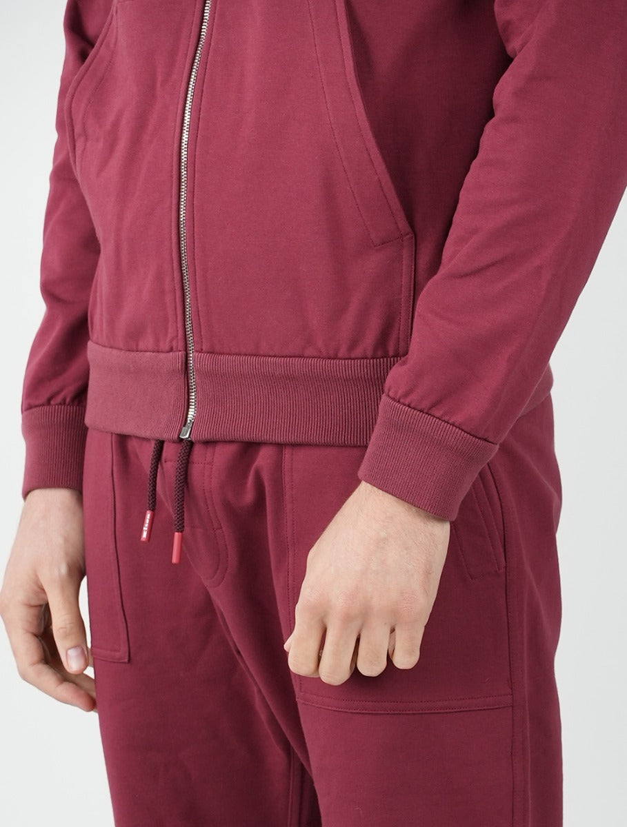 Kiton Burgundy Cotton Ea Tracksuit - view 10