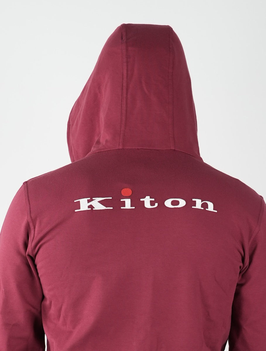 Kiton Burgundy Cotton Ea Tracksuit - view 9