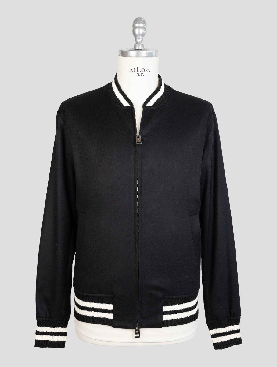 Kiton Blue Navy Cotton Pl Coat - view 12