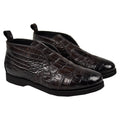 Kiton Brown Leather Crocodile Shoes