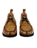 Kiton Beige Leather Crocodile Boots CONB