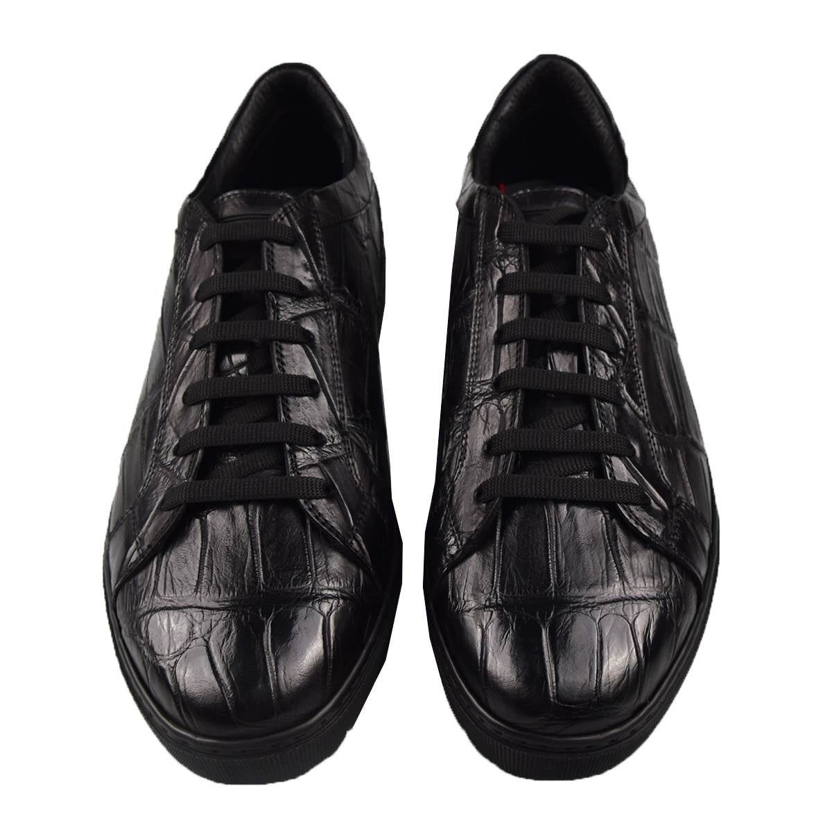 Kiton Black Crocodile Sneakers SUIB
