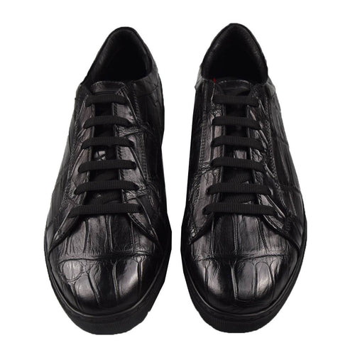 Kiton Black Crocodile Sneakers SUIB