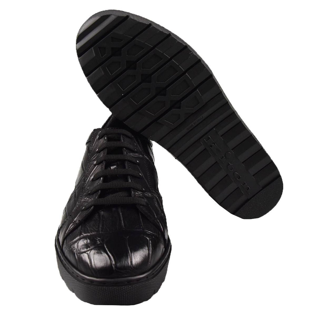 Kiton Black Crocodile Sneakers SUIB