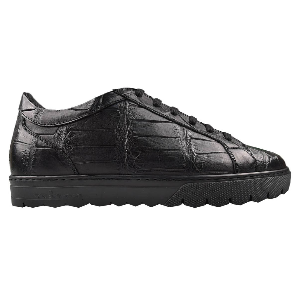 Kiton Black Crocodile Sneakers SUIB