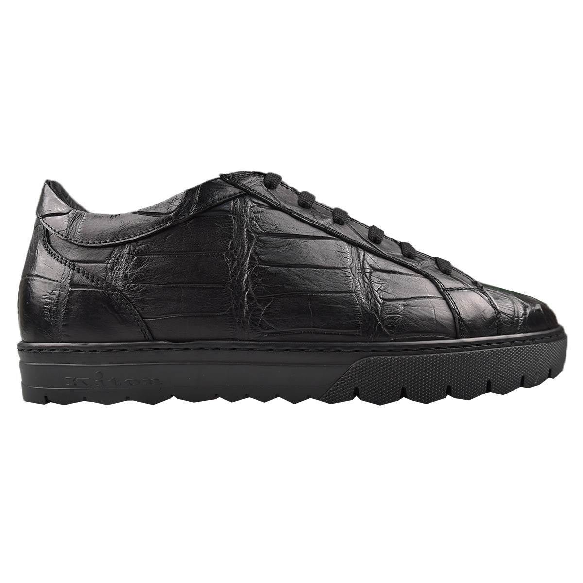 Kiton Black Crocodile Sneakers SUIB